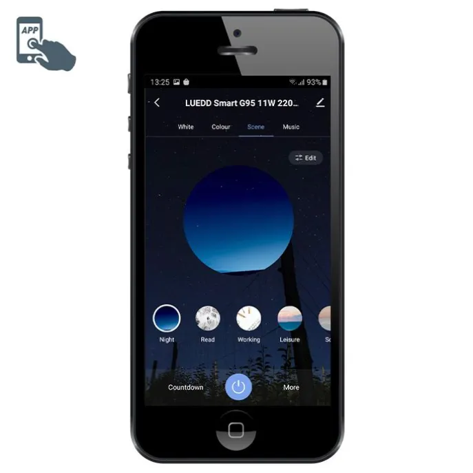 Smarter Heizkörper schwarz 14,5 cm inkl. LED IP65 mit Erdungsstift - Ruud