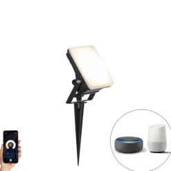 Smarter Heizkörper schwarz 12,8 cm inkl. LED IP65 mit Erdungsstift - Ruud