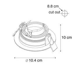 Smarter moderner Einbaustrahler Stahl inkl. Wifi GU10 Lichtquelle - Rondoo