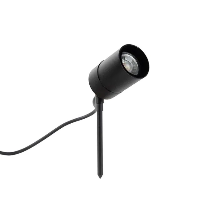 Smarter moderner Spike-Spot schwarz IP44 inkl. WiFi GU10 - Solo