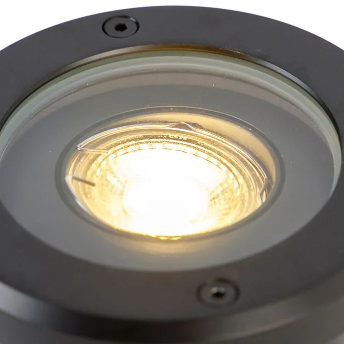 Smarter Outdoor Bodenstrahler schwarz verstellbar inkl. Wifi GU10 - Delux