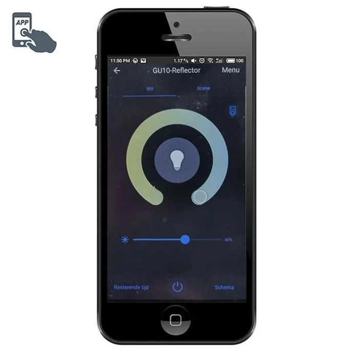 Smarter runder Deckenspot Beton inkl. Wifi GU10 - Deep