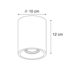Smarter runder Deckenspot Beton inkl. Wifi GU10 - Deep