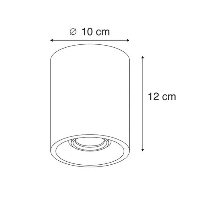 Smarter runder Deckenspot Beton inkl. Wifi GU10 - Deep