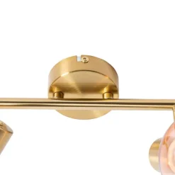 Smarter Spotstrahler gold mit rosa Glas inkl. 2 Wifi P45 - Vidro