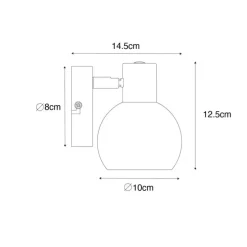 Smarter Strahler Gold mit rosa Glas inkl. WiFi P45 - Vidro