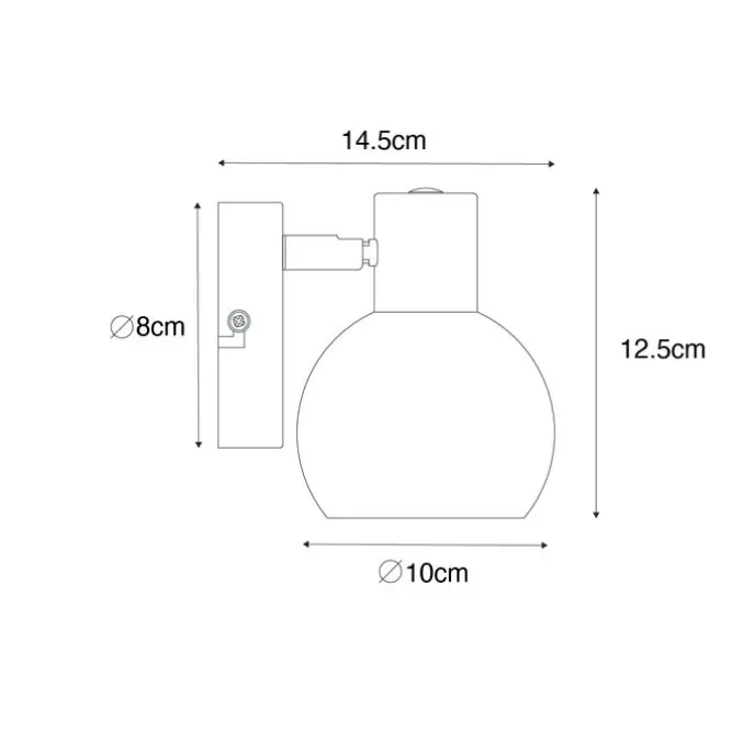 Smarter Strahler Gold mit rosa Glas inkl. WiFi P45 - Vidro