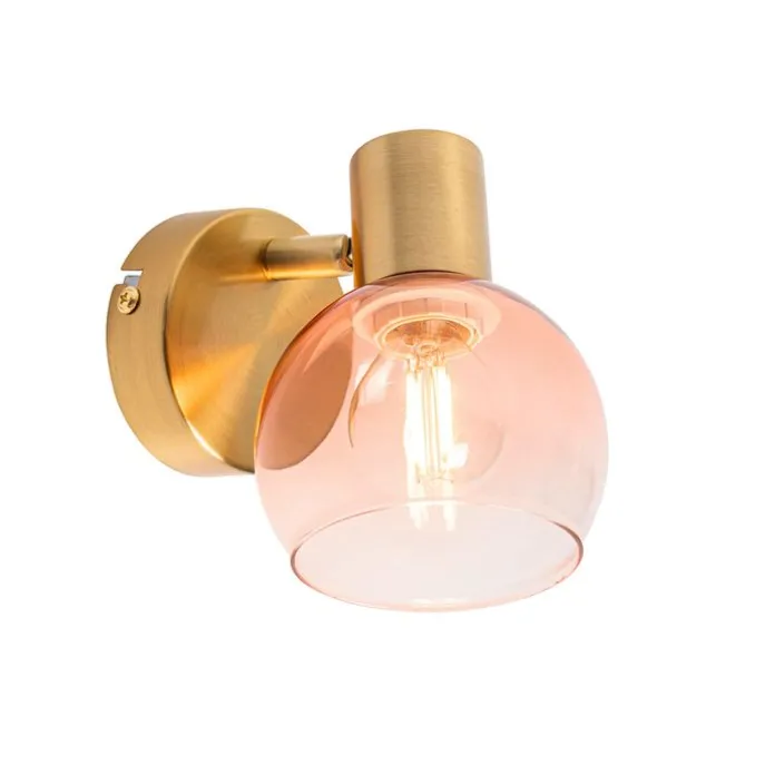 Smarter Strahler Gold mit rosa Glas inkl. WiFi P45 - Vidro
