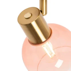 Smarter Strahler Gold mit rosa Glas inkl. WiFi P45 - Vidro