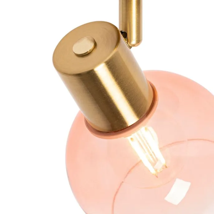 Smarter Strahler Gold mit rosa Glas inkl. WiFi P45 - Vidro