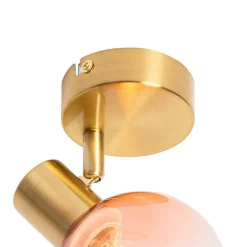 Smarter Strahler Gold mit rosa Glas inkl. WiFi P45 - Vidro