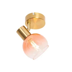 Smarter Strahler Gold mit rosa Glas inkl. WiFi P45 - Vidro