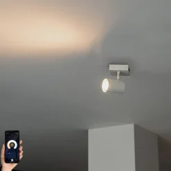 Smarter Strahler weiß verstellbar quadratisch inkl. Wifi GU10 50mm - Jeana