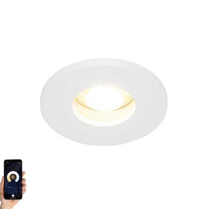 Smartes Badezimmer Einbau-Strahler Weiß Inkl. Wifi GU10 - Shed