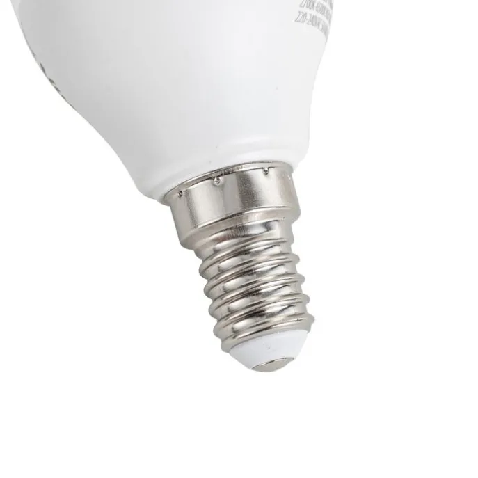 Smartes E14 LED-Leuchtmittel G45 Opal RGBW 4,9W 470lm 2700-6500K