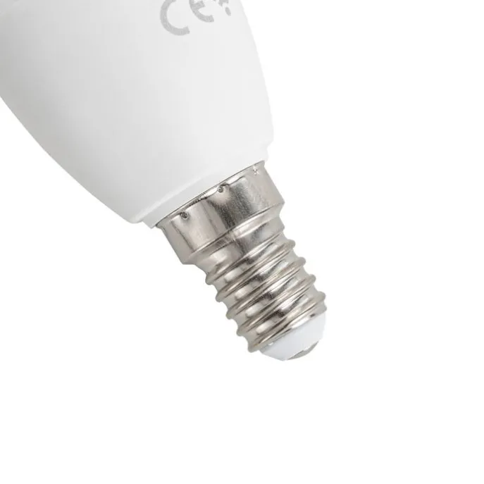 Smartes E14 LED-Leuchtmittel C37 Opal RGBW 4,9W 470lm 2700-6500K