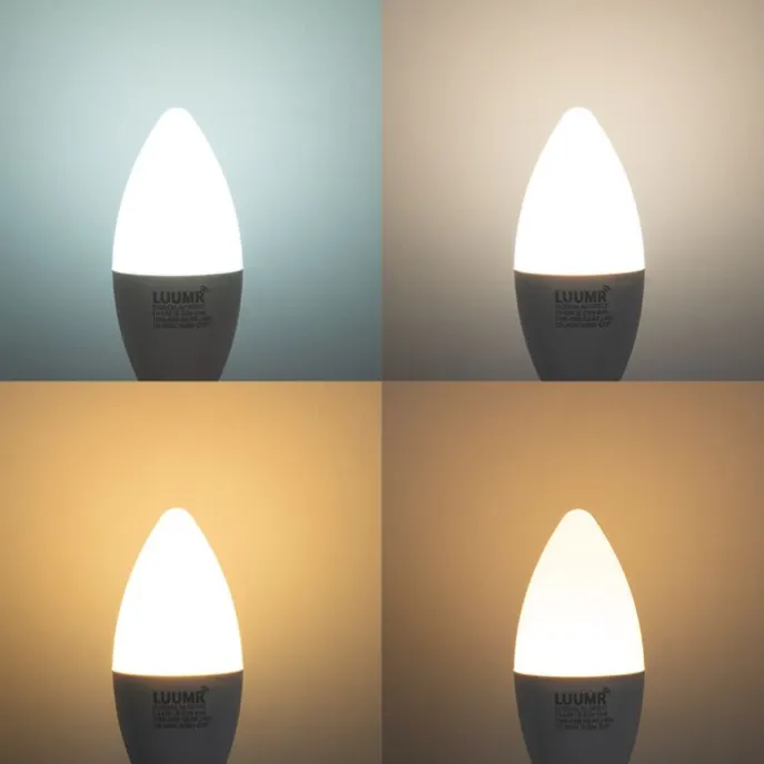 Smartes E14 LED-Leuchtmittel C37 Opal RGBW 4,9W 470lm 2700-6500K