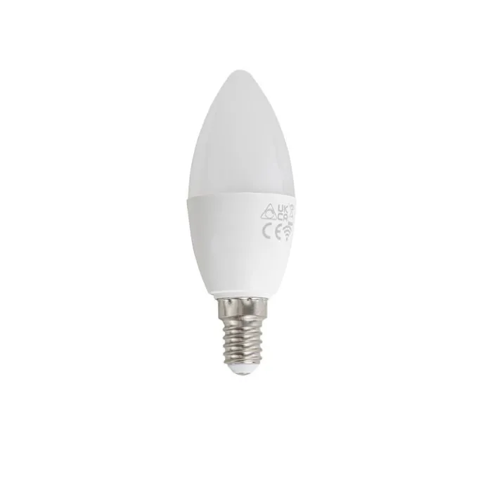 Smartes E14 LED-Leuchtmittel C37 Opal RGBW 4,9W 470lm 2700-6500K