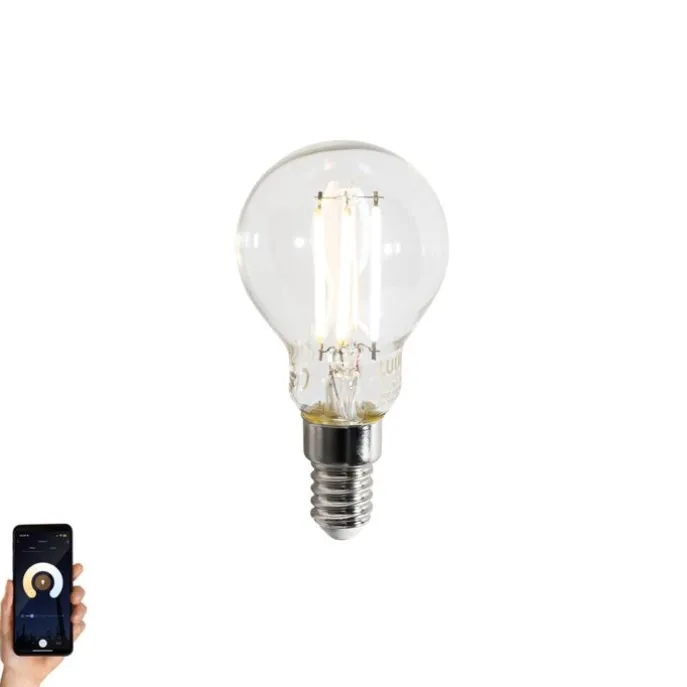 Smartes E14 LED-Leuchtmittel P45 Klar 4,2W 470lm 2700-6500K