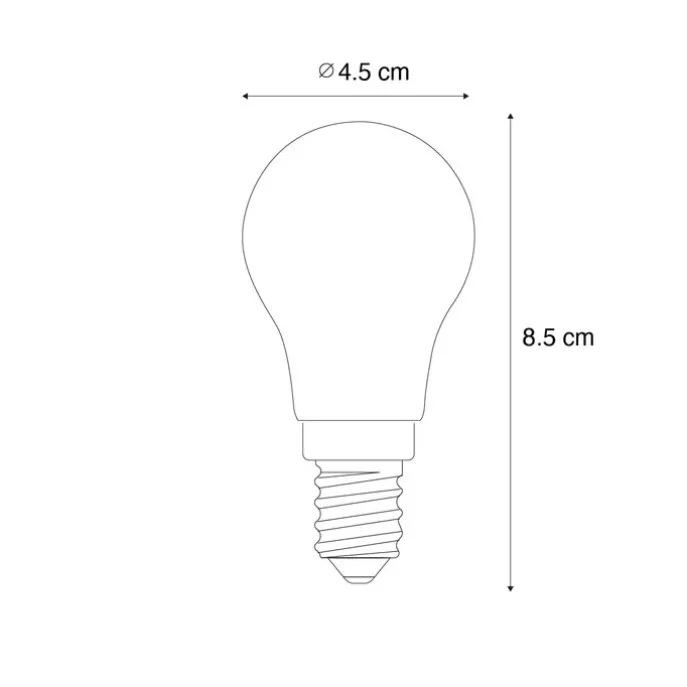 Smartes E14 LED-Leuchtmittel P45 Matt 4,2W 470lm 2700-6500K