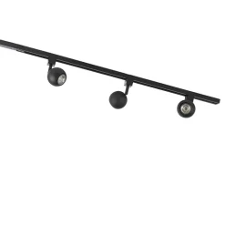 Smartes modernes Schienensystem schwarz 1-phasig inkl. 3 Wifi GU10 - Iconic Gissi