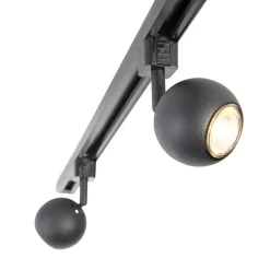 Smartes modernes Schienensystem schwarz 1-phasig inkl. 3 Wifi GU10 - Iconic Gissi