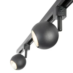 Smartes modernes Schienensystem schwarz 1-phasig inkl. 3 Wifi GU10 - Iconic Gissi