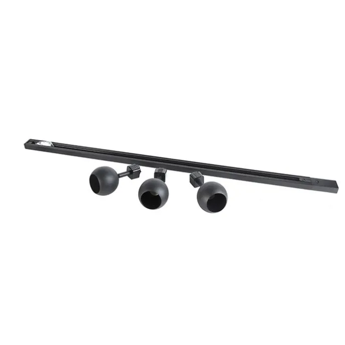 Smartes modernes Schienensystem schwarz 1-phasig inkl. 3 Wifi GU10 - Iconic Gissi