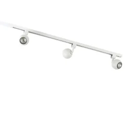 Smartes modernes Schienensystem weiß 1-phasig inkl. 3 WLAN GU10 - Gissi