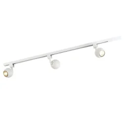 Smartes modernes Schienensystem weiß 1-phasig inkl. 3 WLAN GU10 - Gissi