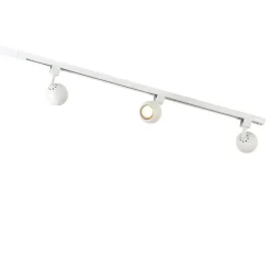 Smartes modernes Schienensystem weiß 1-phasig inkl. 3 WLAN GU10 - Gissi