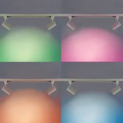 Smartes modernes Schienensystem weiß 1-phasig inkl. 3 WLAN GU10 - Gissi