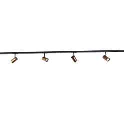 Smartes 1-Phasen-Schienensystem inkl. 4 WiFi GU10 Dunkelbronze - Jeana