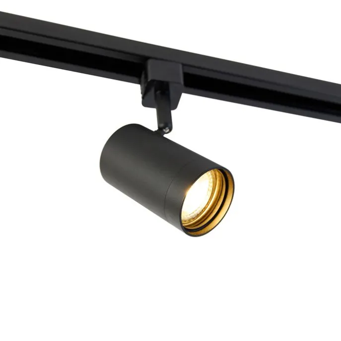 Smartes 1-phasiges Schienensystem mit 4 WiFi GU10 Spots Schwarz - Iconic Jeana