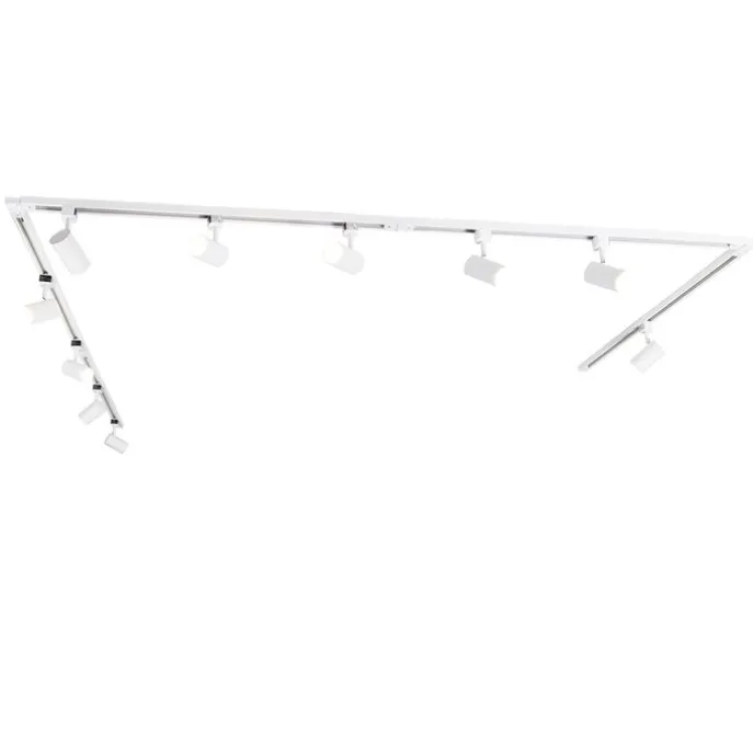 Smartes 1-phasiges Schienensystem mit 10 Strahlern weiß inkl. WLAN GU10 - Iconic Jeana