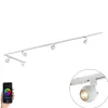 Smartes 1-phasiges Schienensystem inkl. 5 WLAN GU10 weiß - Iconic Gissi