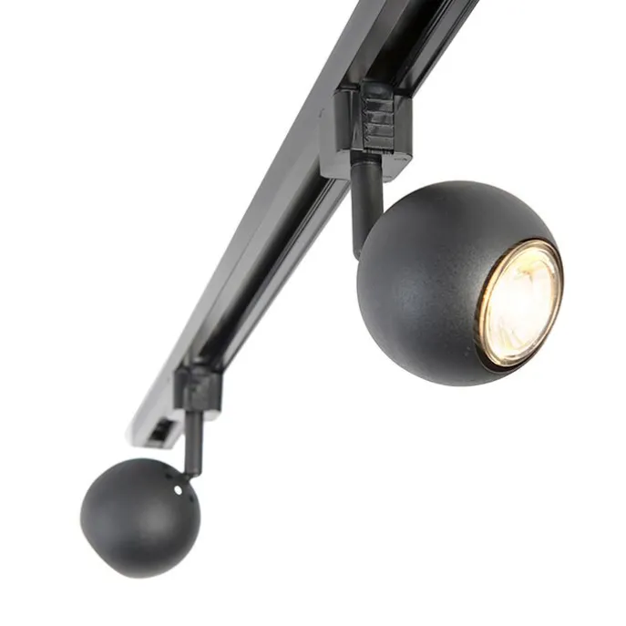 Smartes 1-phasiges Schienensystem inkl. 5 WLAN GU10 schwarz - Iconic Gissi