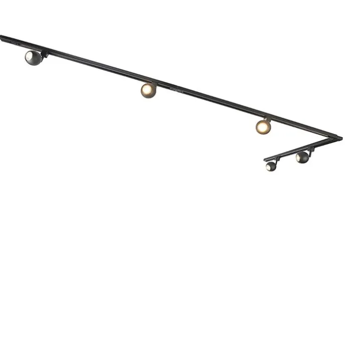 Smartes 1-phasiges Schienensystem inkl. 5 WLAN GU10 schwarz - Iconic Gissi