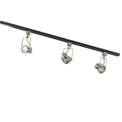 Smartes 1-phasiges Schienensystem schwarz mit Stahl inkl. 3 WiFi GU10 - Iconic Suplux