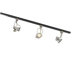 Smartes 1-phasiges Schienensystem schwarz mit Stahl inkl. 3 WiFi GU10 - Iconic Suplux