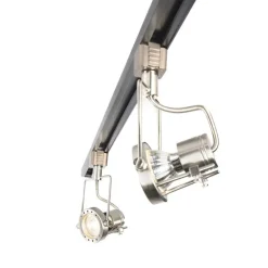 Smartes 1-phasiges Schienensystem schwarz mit Stahl inkl. 3 WiFi GU10 - Iconic Suplux