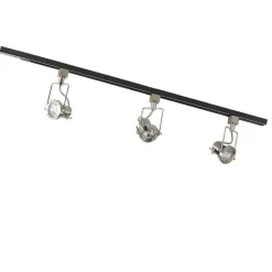 Smartes 1-phasiges Schienensystem schwarz mit Stahl inkl. 3 WiFi GU10 - Iconic Suplux