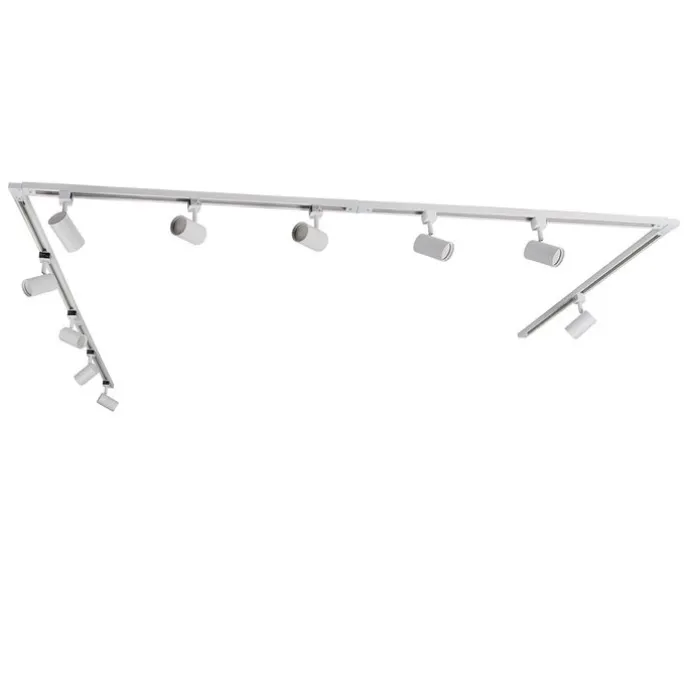 Smartes Schienensystem mit 10 Strahlern Weiß 1-phasig inkl. 10 Wifi GU10 50mm - Iconic Jeana