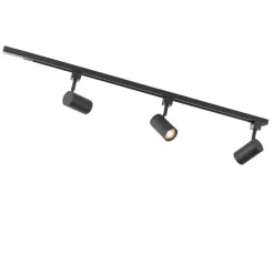Smartes Schienensystem schwarz inkl. 3 WiFi GU10 1-phasig - Iconic Jeana