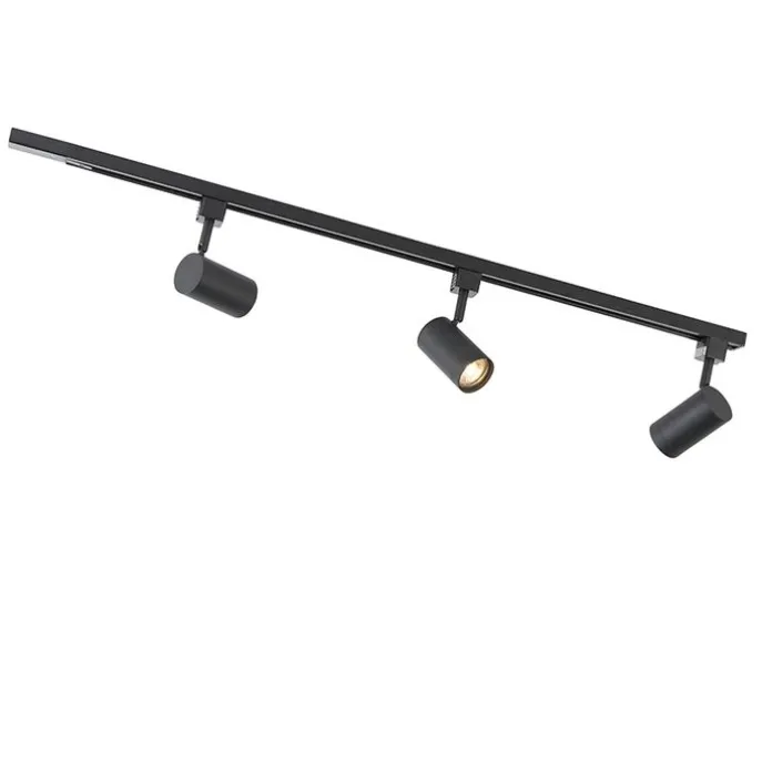 Smartes Schienensystem schwarz inkl. 3 WiFi GU10 1-phasig - Iconic Jeana