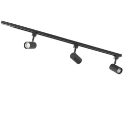 Smartes Schienensystem schwarz inkl. 3 WiFi GU10 1-phasig - Iconic Jeana