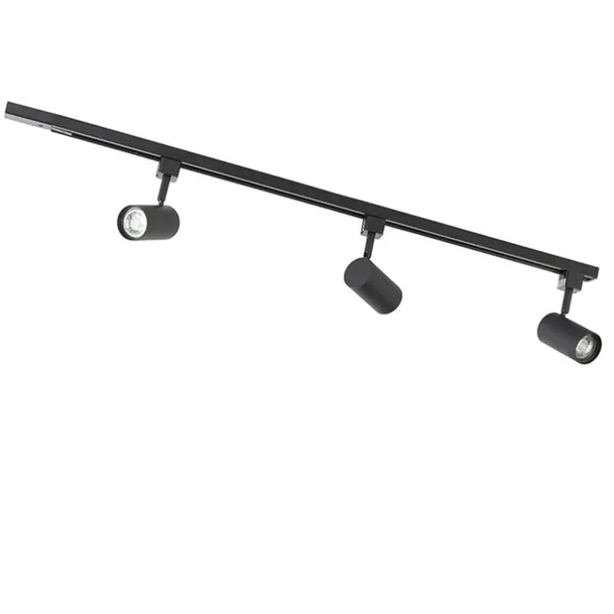 Smartes Schienensystem schwarz inkl. 3 WiFi GU10 1-phasig - Iconic Jeana