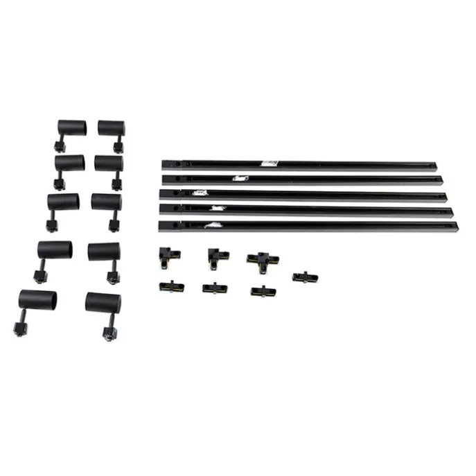 Smartes Schienensystem schwarz 1-phasig 10-Licht inkl. WiFi GU10 - Iconic Jeana