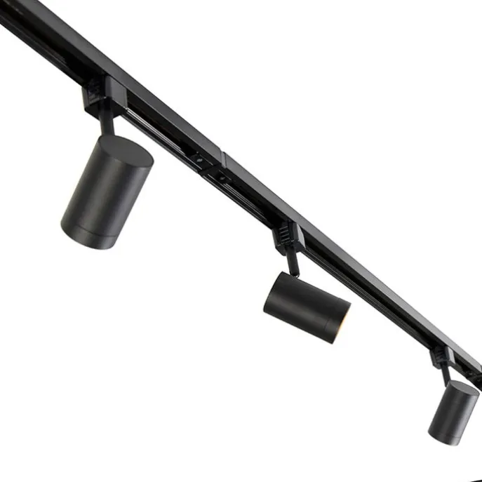 Smartes Schienensystem schwarz 1-phasig 10-Licht inkl. WiFi GU10 - Iconic Jeana