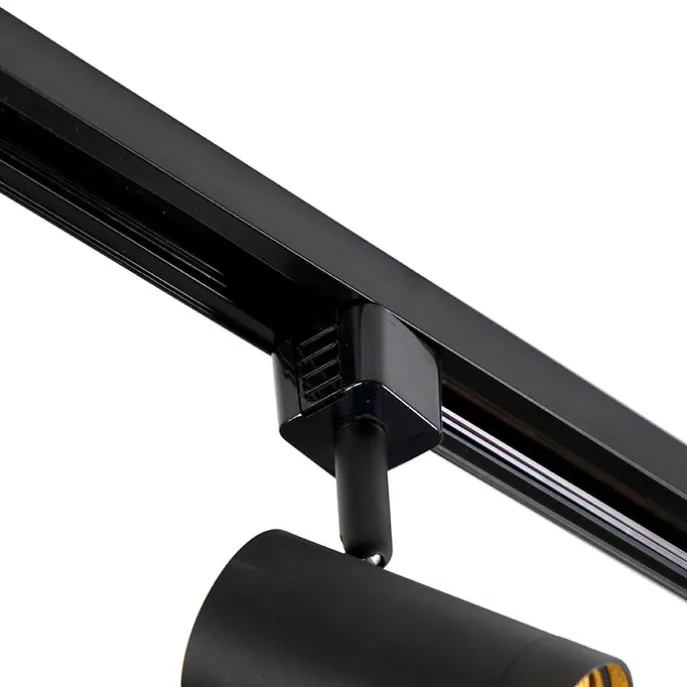 Smartes Schienensystem schwarz 1-phasig 10-Licht inkl. WiFi GU10 - Iconic Jeana